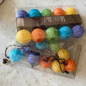 2 packets of Indoor/Outdoor Paper Lantern String lights